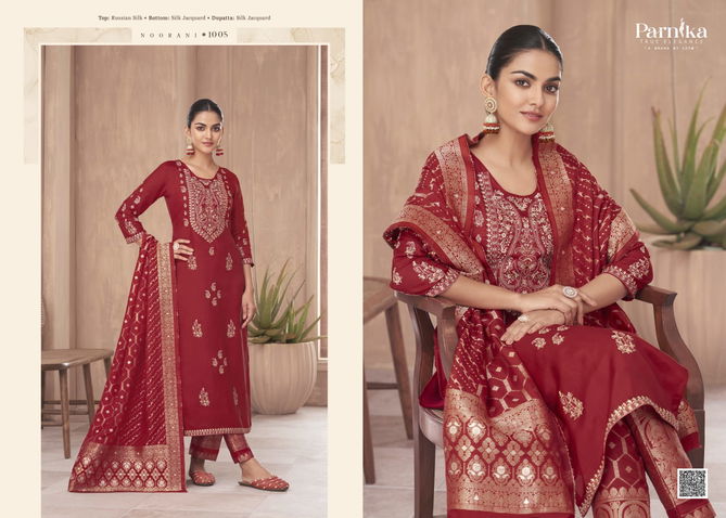 Noorani By Parnika Silk Jacquard Designer Salwar Suits Catalog